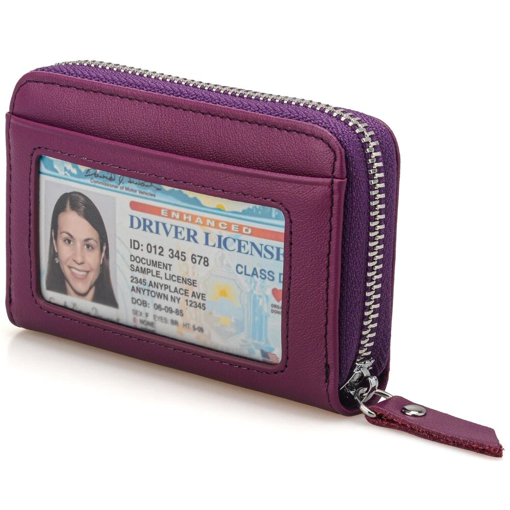 3353 Leather Wallet ,Slim RFID Blocking Credit Card Holder,Compact Purses